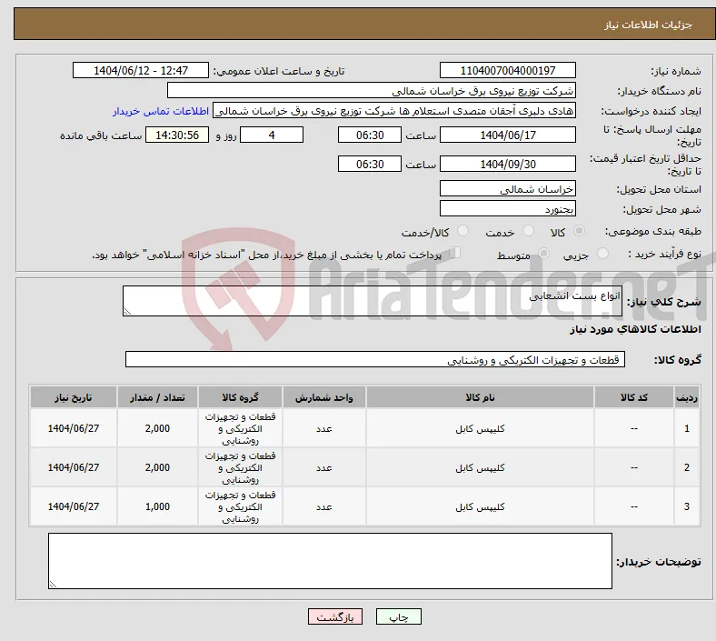 نیاز انتخاب تامین کننده-انواع بست انشعابی