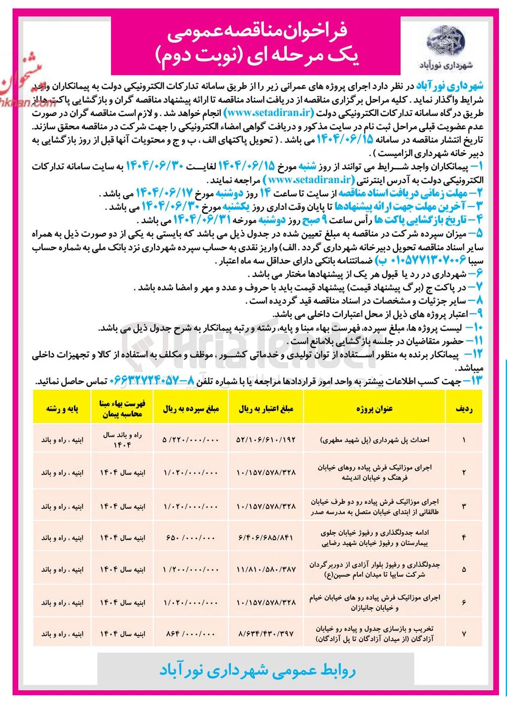 احداث پل شهرداری