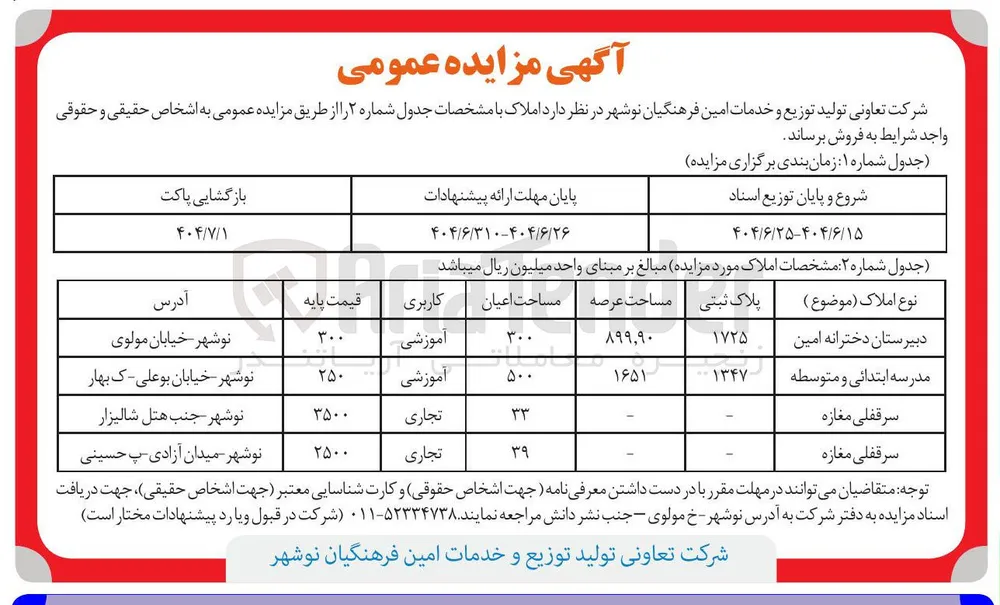 سرقفلی مغازه 
