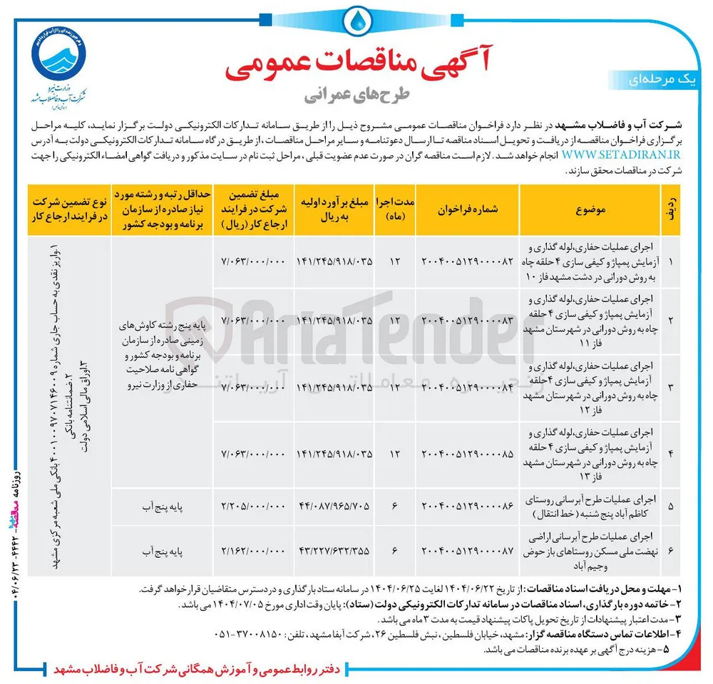 اجرای عملیات طرح آبرسانی اراضی نهضت ملی مسکن روستاها