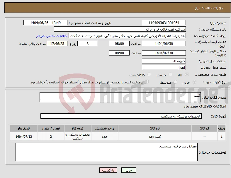 نیاز کالا-کیت