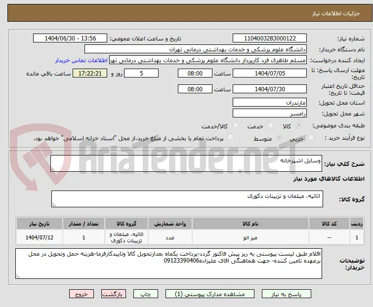 وسایل اشپزخانه