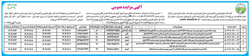 احاله مدیریت اجرای طرح زراعت چوب