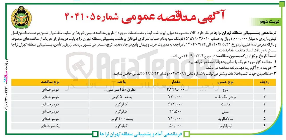 خرید لوبیا قرمز به مقدار 50.000 کیلوگرم