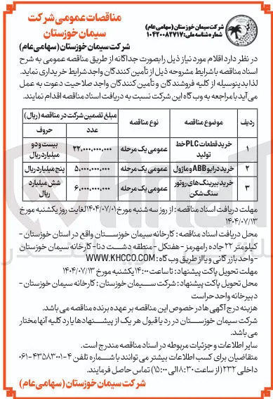 خرید قطعات PLC خط تولید