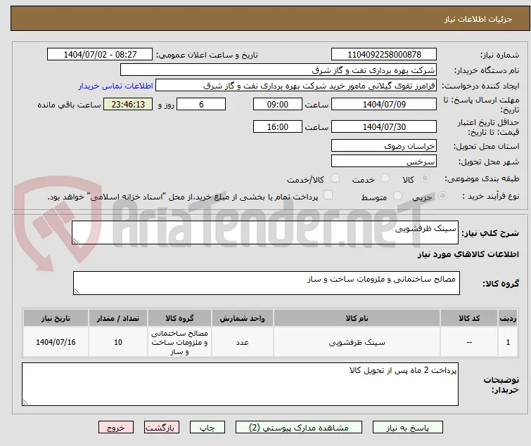 سینک ظرفشویی