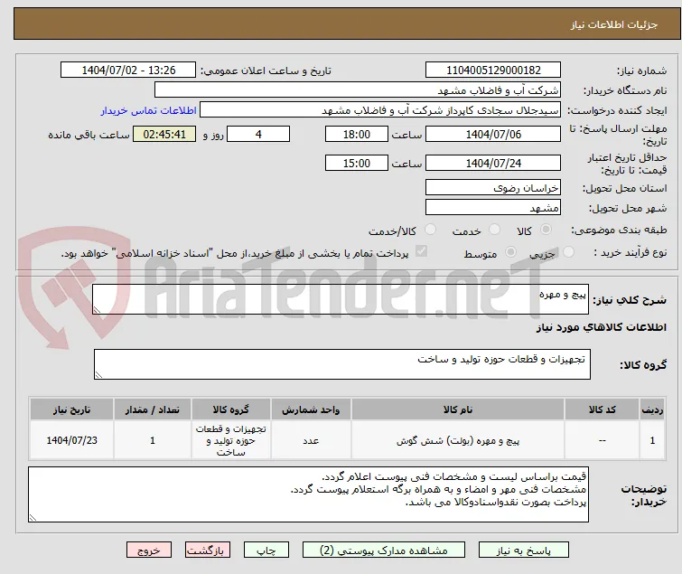 پیچ و مهره