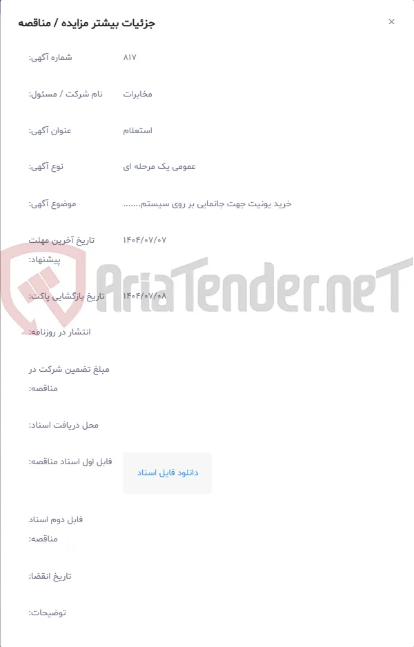 خرید یونیت جهت جانمایی بر روی سیستم.......