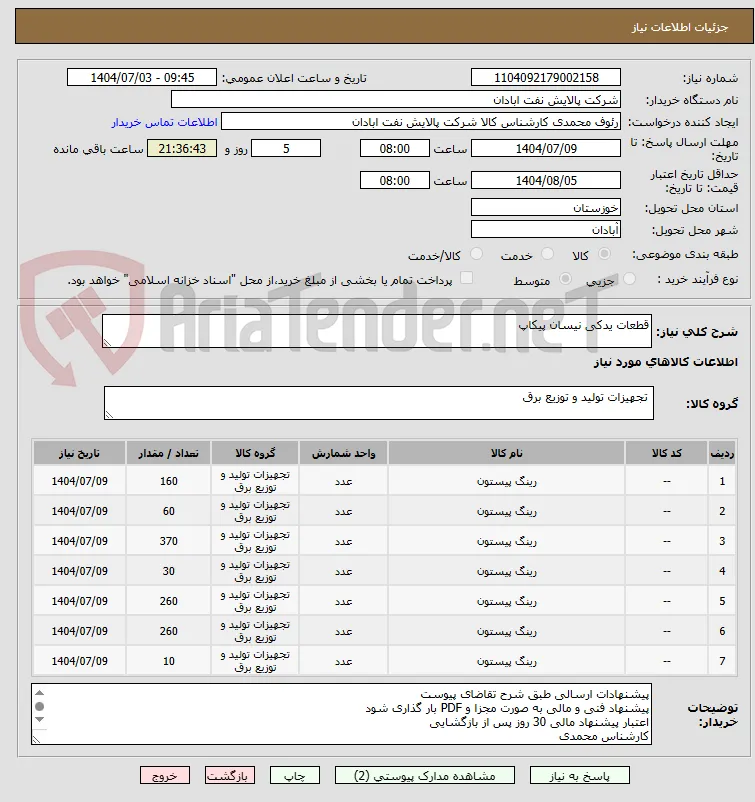 قطعات یدکی نیسان پیکاپ
