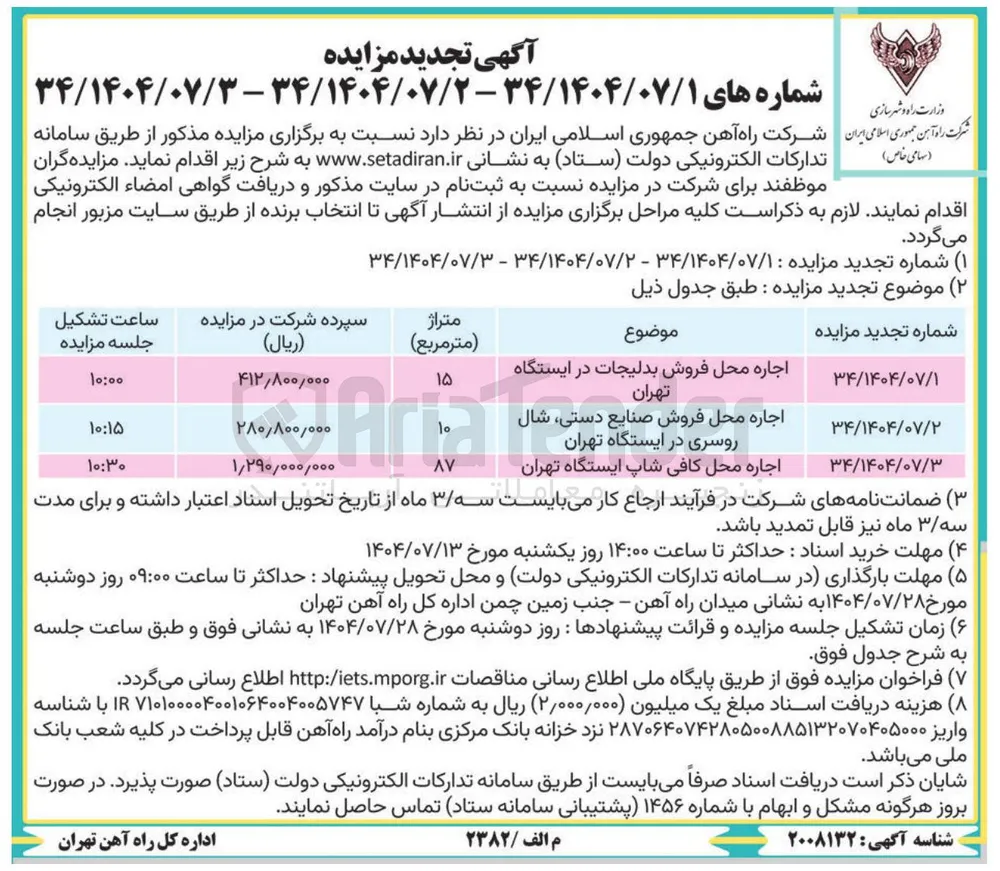 اجاره محل فروش بدلیجات