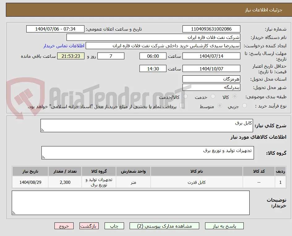 کابل برق