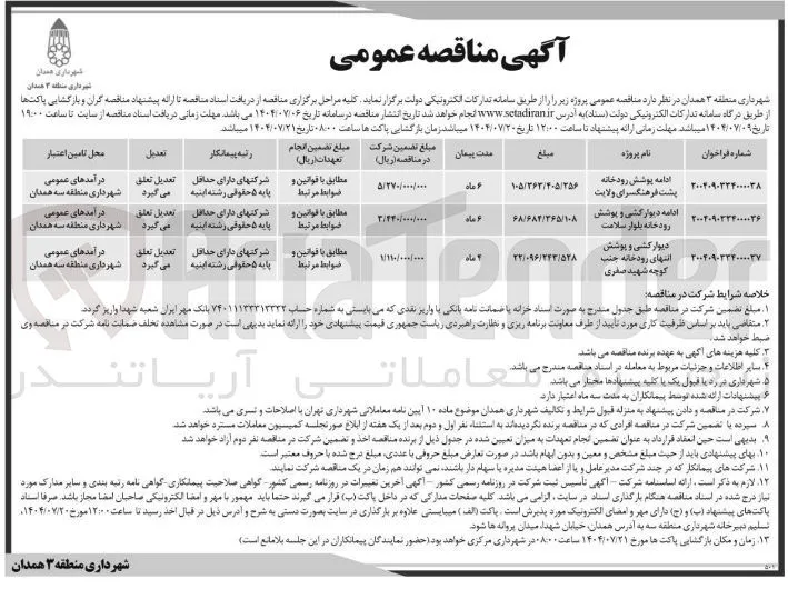 ادامه پوشش رودخانه 