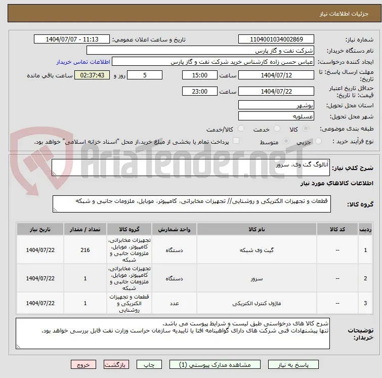 آنالوگ گت وی، سرور
