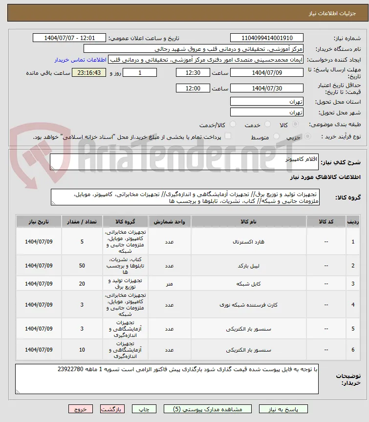 اقلام کامپیوتر 