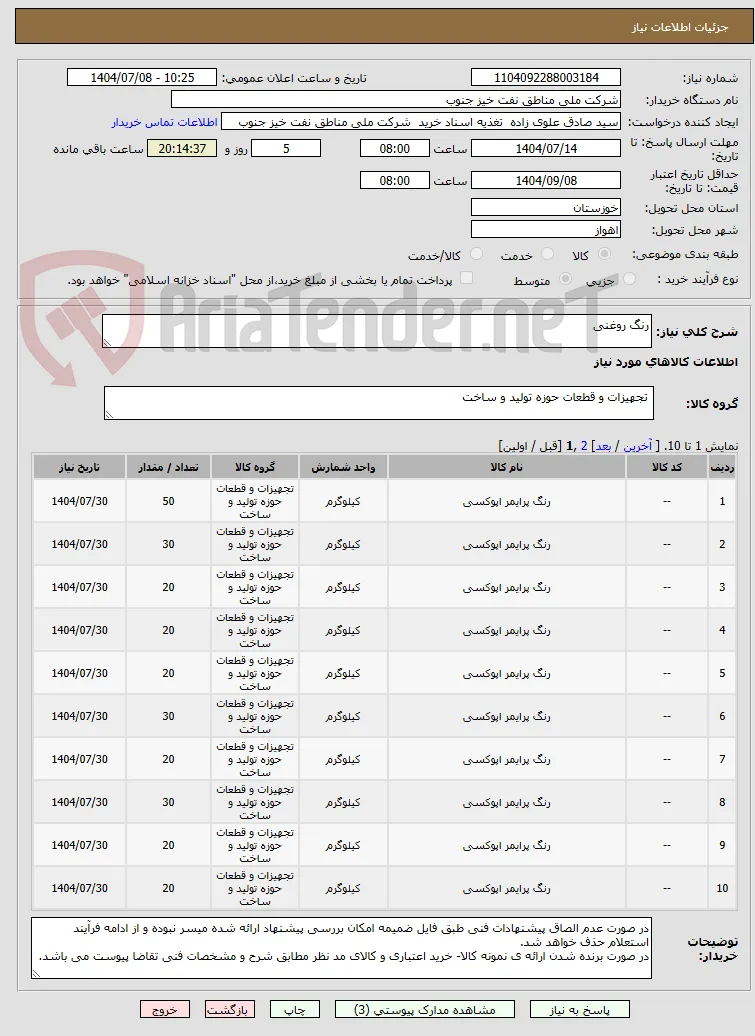 رنگ روغنی