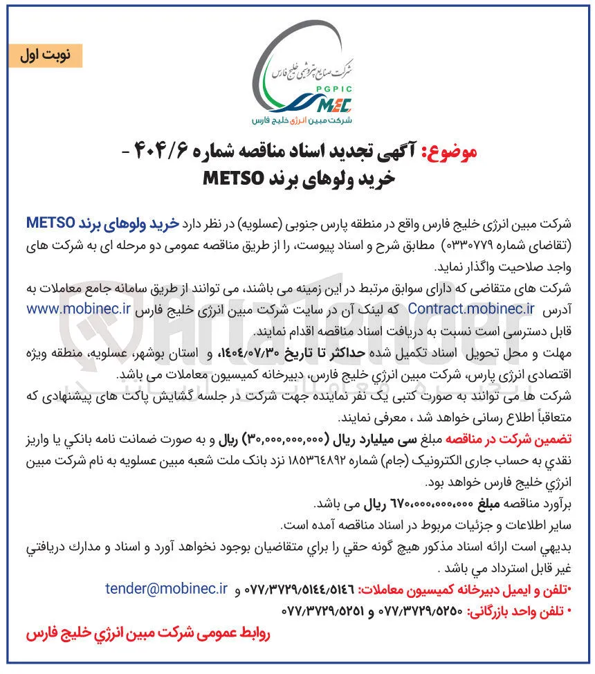 خرید ولوهای برند METSO 