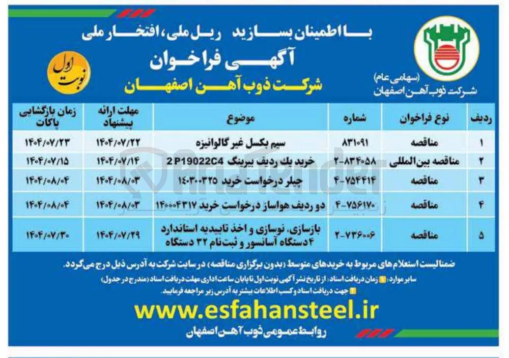 تامین سیم بکسل غیر گالوانیزه