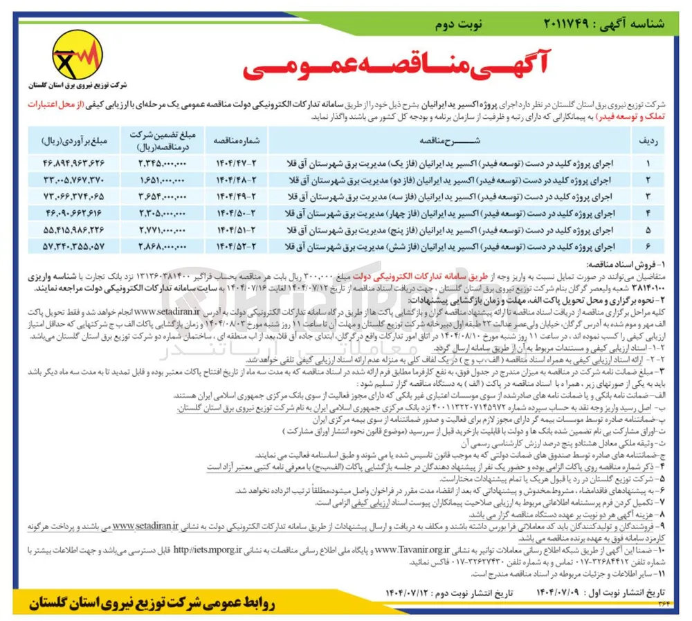 اجرای پروژه کلید در دست (توسعه فیدر) اکسیر ید ایرانیان (فاز چهار)