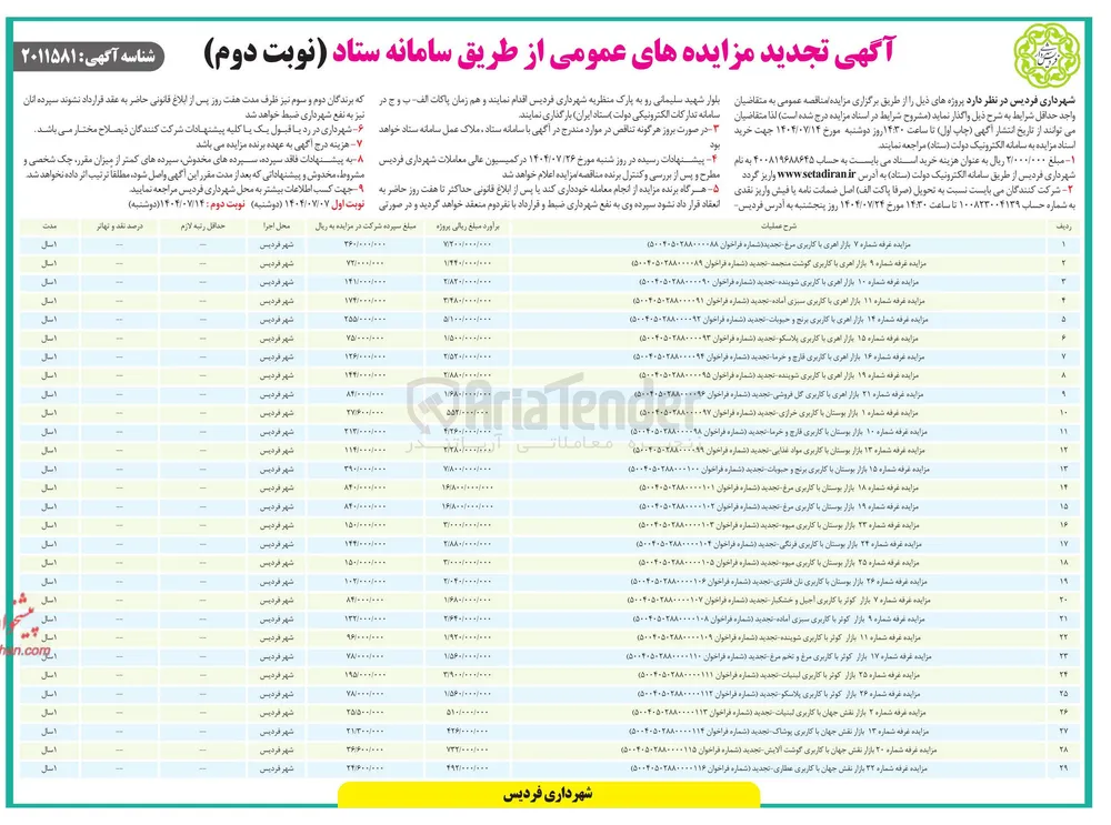 اجاره غرفه شماره ۱۹ بازار اهری با کاربری شوینده