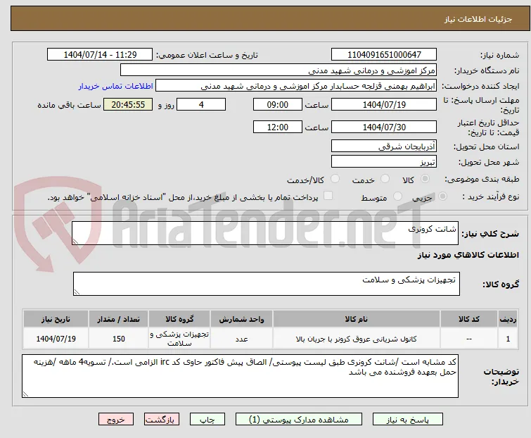 شانت کرونری