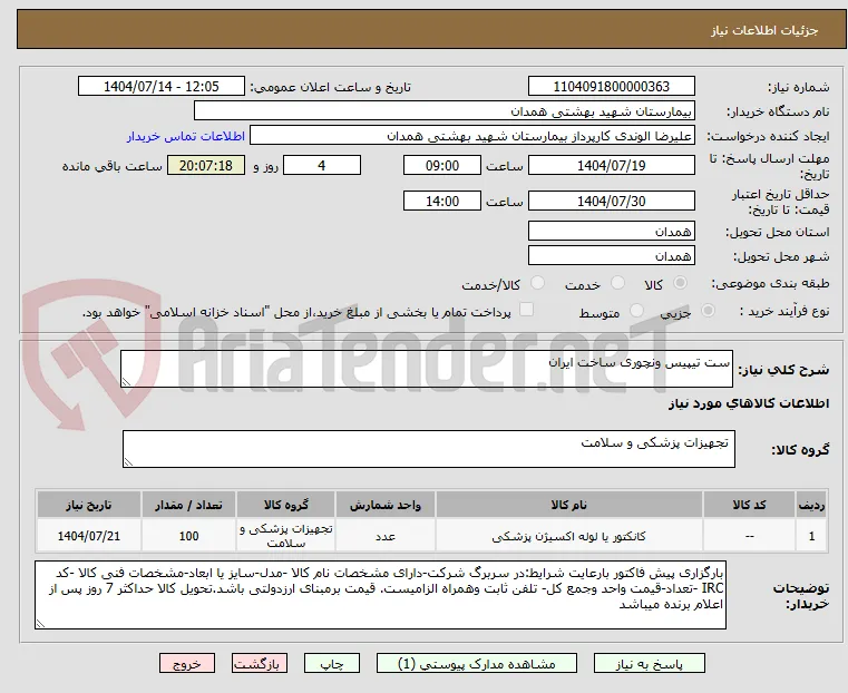 ست تیپیس ونچوری ساخت ایران 