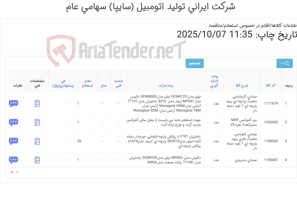 اقلام اداری