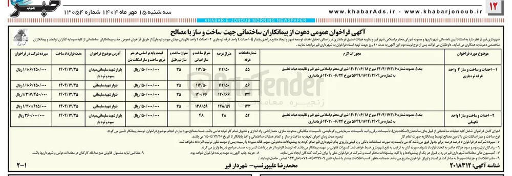 احداث و ساخت و ساز ۴ واحد غرفه تره باری