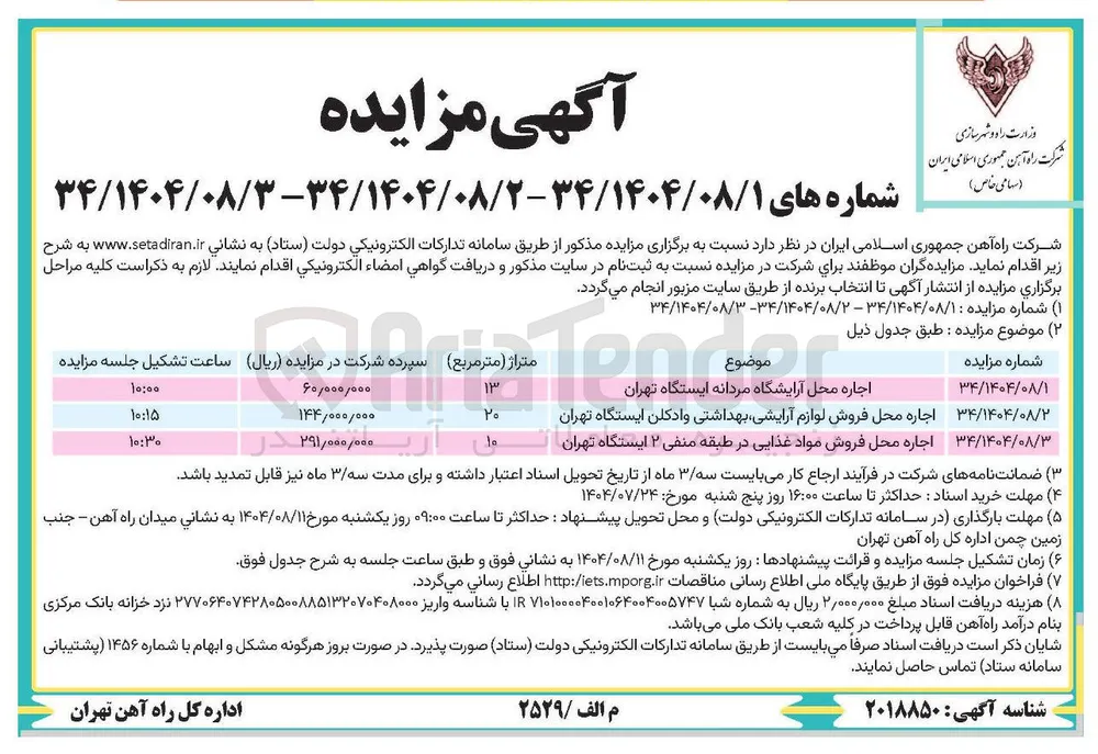 اجاره محل فروش مواد غذایی