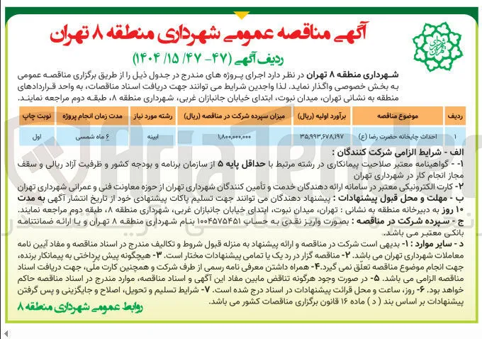 احداث چایخانه حضرت رضا ( ع ) 