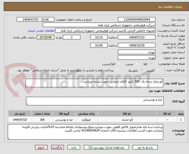 آلو بخارا درجه یک -300 کیلو -کالای انتخابی جهت تشابه میباشد.