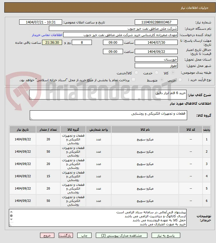 خرید 6 قلم ابزار دقیق