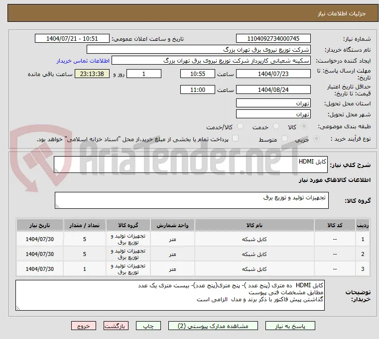 کابل HDMI  