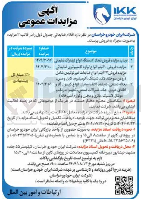 فروش تعداد ۶ دستگاه انواع لیفتراک ضایعاتی