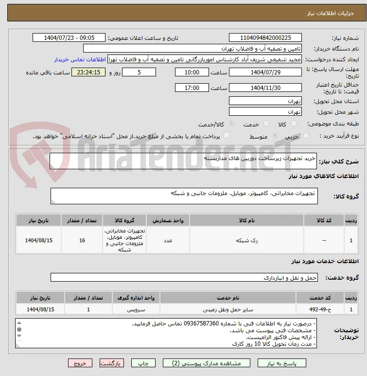خرید تجهیزات زیرساخت دوربین های مداربسته