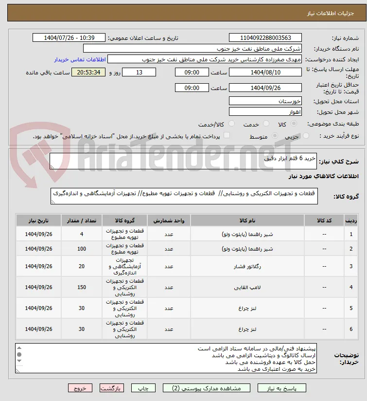 خرید 6 قلم ابزار دقیق