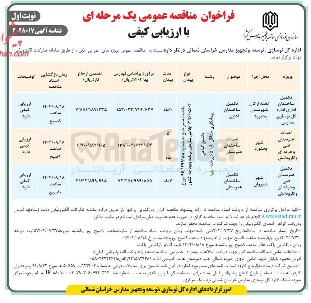 تکمیل هنرستان فنی و حرفه ای و کار و دانش
