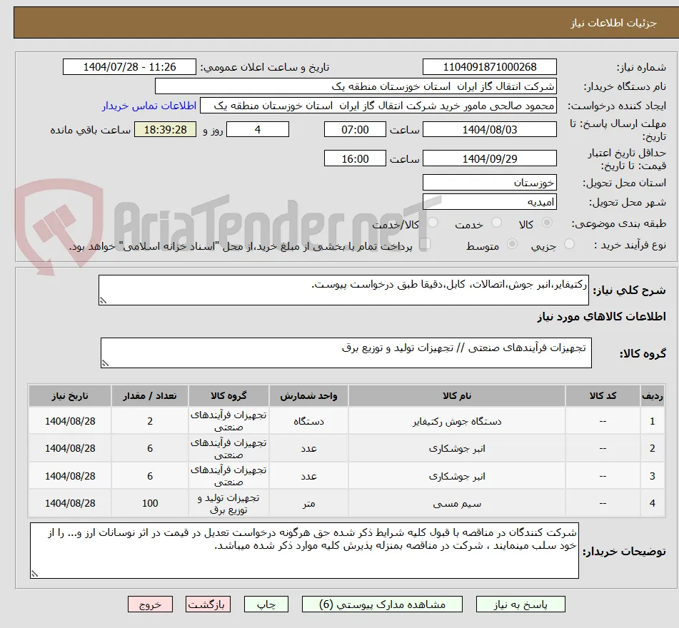 رکتیفایر،انبر جوش،اتصالات، کابل،دقیقا طبق درخواست پیوست.