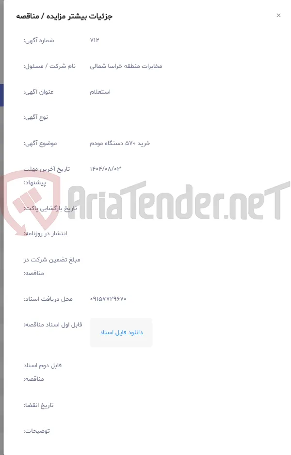 خرید 570 دستگاه مودم