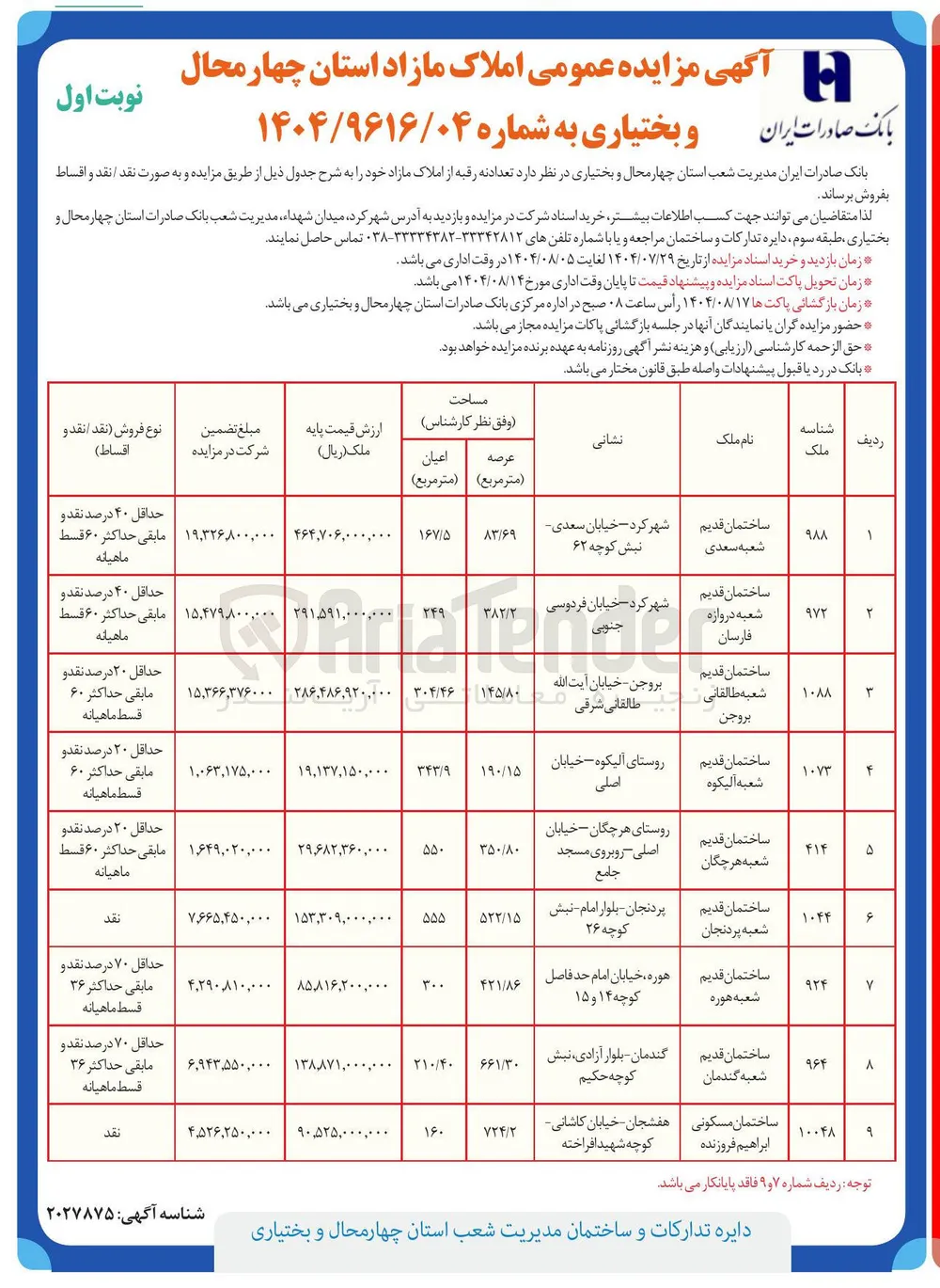 املاک مازاد 