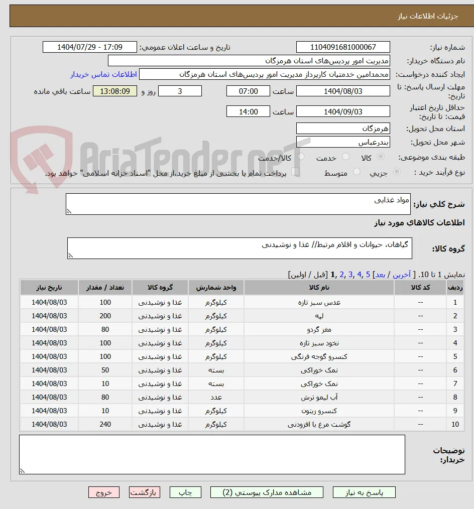 مواد غذایی