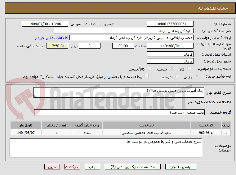 رنگ آمیزی درزین مینی بوسی ف174
