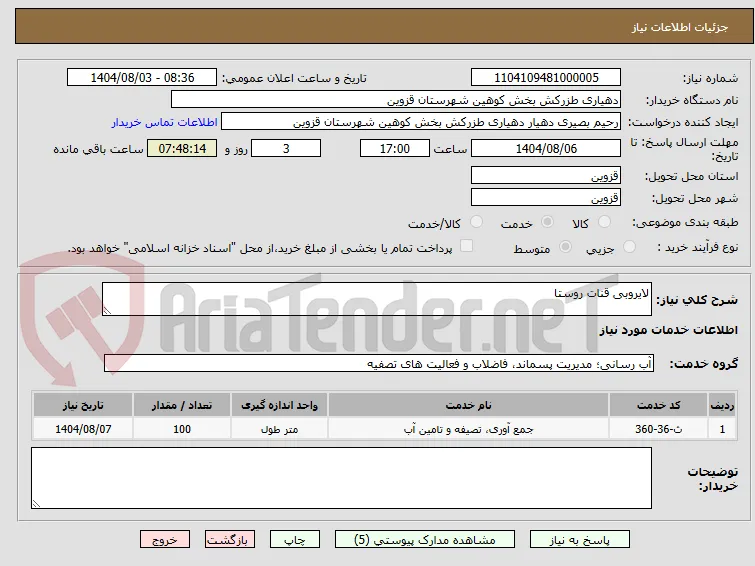 لایروبی قنات روستا