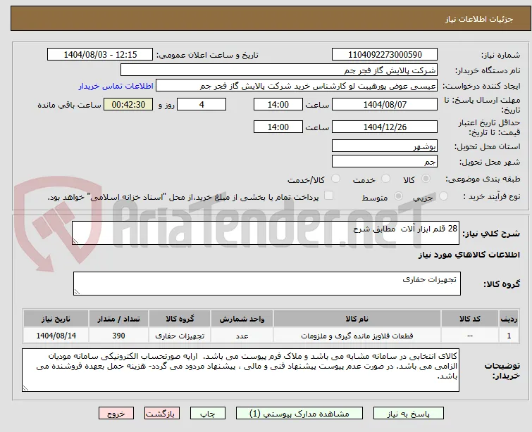28 قلم ابزار آلات  مطابق شرح 