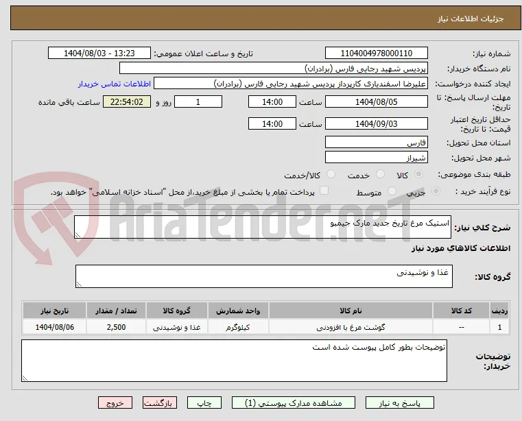 استیک مرغ تاریخ جدید مارک جیمبو 