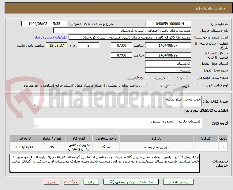 خرید دوربین مدار بسته 