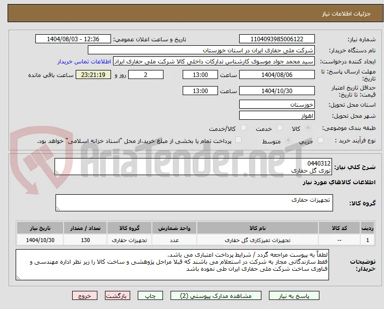 0440312
توری گل حفاری
