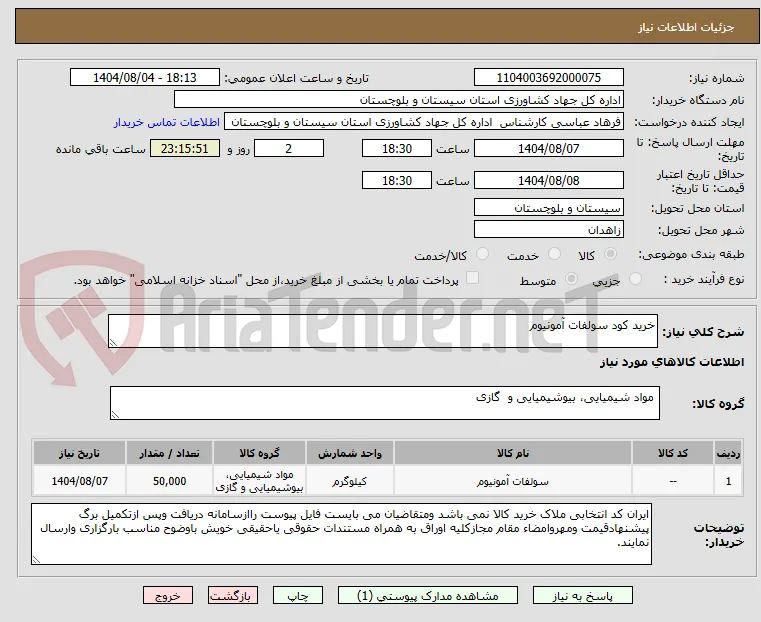 خرید کود سولفات آمونیوم