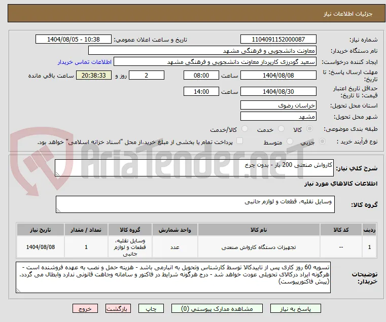 کارواش صنعتی 200 بار - بدون چرخ