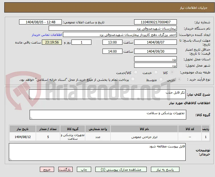 تکر قابل جذب