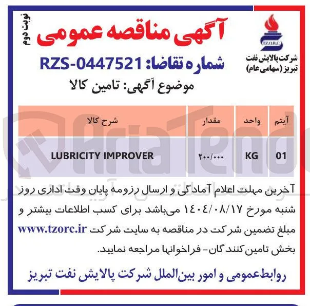 IMPROVER LUBRICITY
